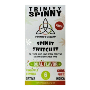 Trinity 6G dual-flavor Delta-8 THC-A disposable vapes pack of 5 by RSVTX, Royal smoke and vapor wholesaler in USA