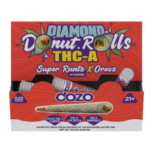 Dozo 2.25G THC-A Diamond Donut Rolls 20Ct