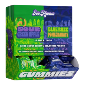 Ice Kream D9THC X THCP 2000mg per Gummies 2ct 60Pk