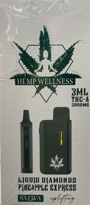 Hemp Wellness Thc-A Liquid Diamonds 3ML Dispo 5Ct